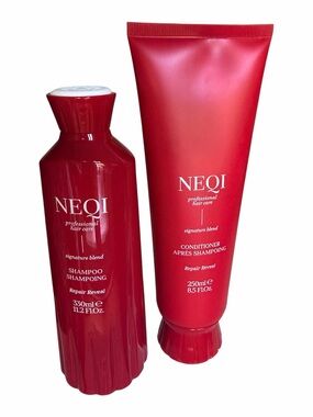 Italian Hair Care NEQI Repair & Reveal Shampoo & Conditioner Set New